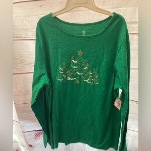 Christmas tree shirt-Ladies 2X-NEW